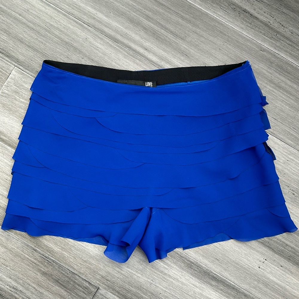 Love Moschino Blue Ruffle Shorts NWOT